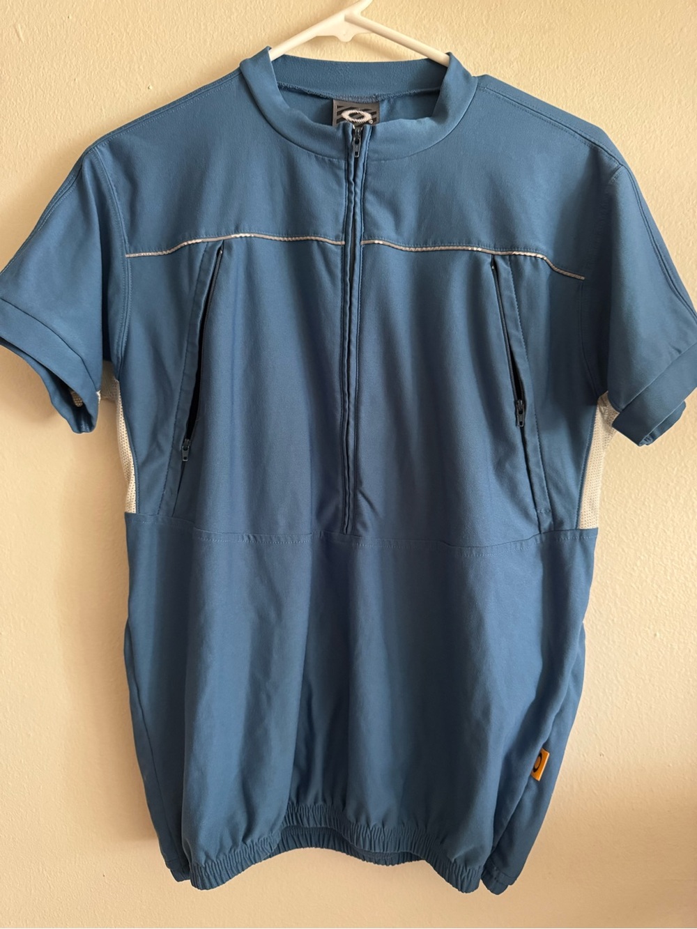 Oakley Slate Blue Short Sleeve Cycling Jersey with Front Zip